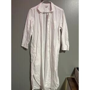 Gap White Button Front Shirt Dress Midi Tunic Dress Cotton Size XS